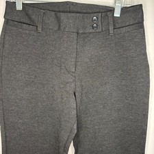 LANDS END Women 6 Gray Pant Tapered Stretch Workwear Career