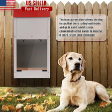 Galvanized Automatic Dog Feeder Large Breed Gravity Food Dispenser Outdoor Pets