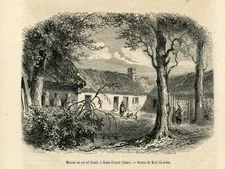 1855 House where Nicolas-Jacques Conté was born, in Saint-Céneri (Orne). 