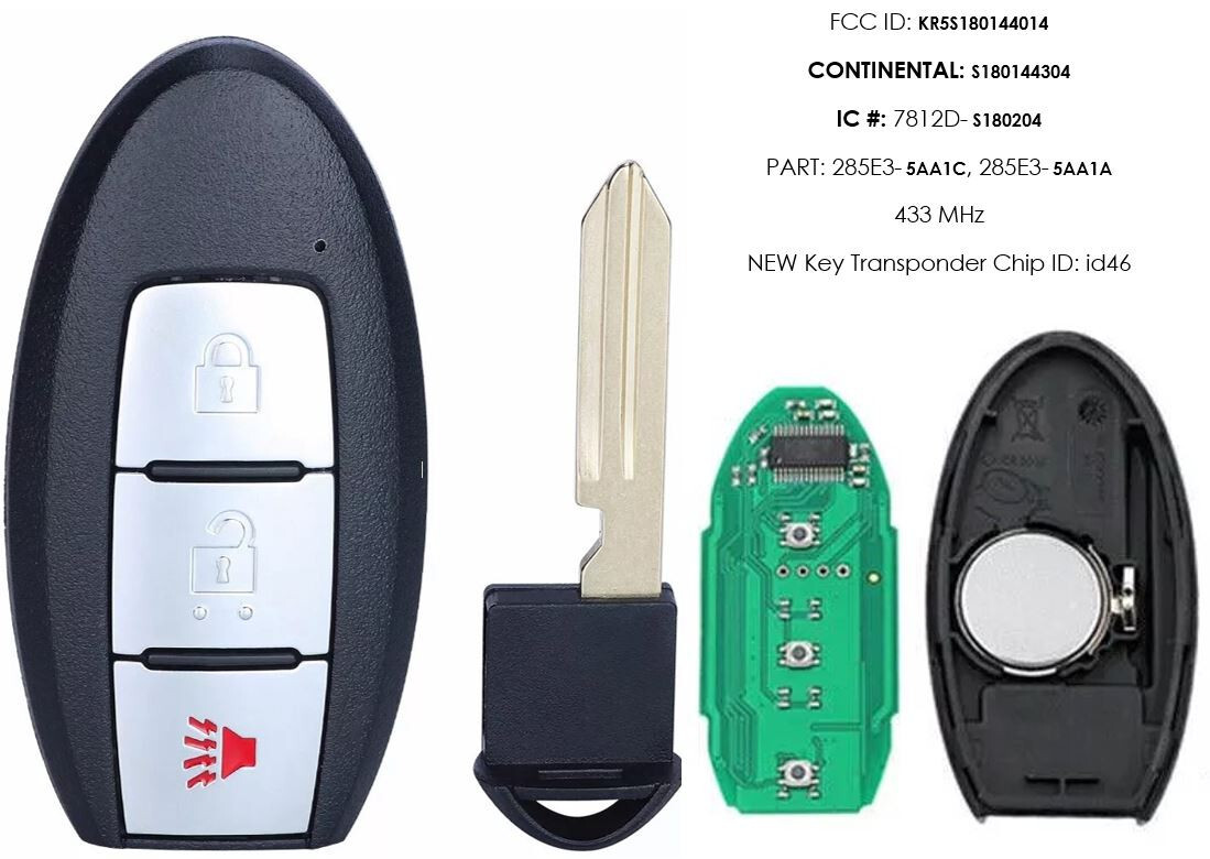For Nissan OEM Nissan Proximity Key Fob Remote For Titan, Murano, Pathfinder (2016-2019) OEM Nissan 285E3-5AA3D Fob - Foto 5