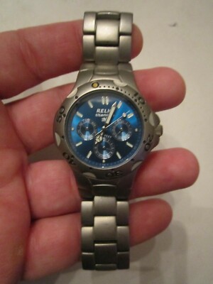 RELIC TITANIUM WATCH - BLUE FACE 