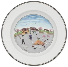 Villeroy Boch Design Naif Rim Soup Bowl #3 Country Yard New