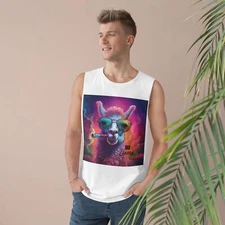 Trippy LLama Stoner Motif  - Funny Llama Tank - Bad Llama Logo