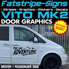 to fit MERCEDES VITO MK2 ADVENTURE DOOR GRAPHICS STICKERS CAMPERVAN MOTORHOME