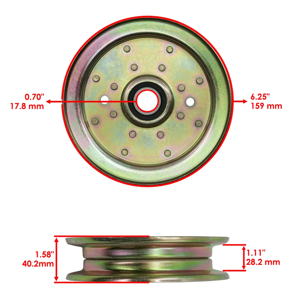 Deck Idler Pulley For Exmark 48" 52" 60" Lazer Z E-Series Zero-Turn Mower - Image 2 of 4