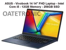 ASUS-Vivobook 14 14" FHD Laptop-Intel Core i5-12GB RAM-256GB SSD-QuietBlue-NEW25