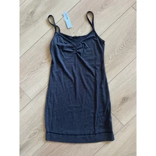 LAmade Long Tank Dress Heather Gray XS Sleeveless Casual