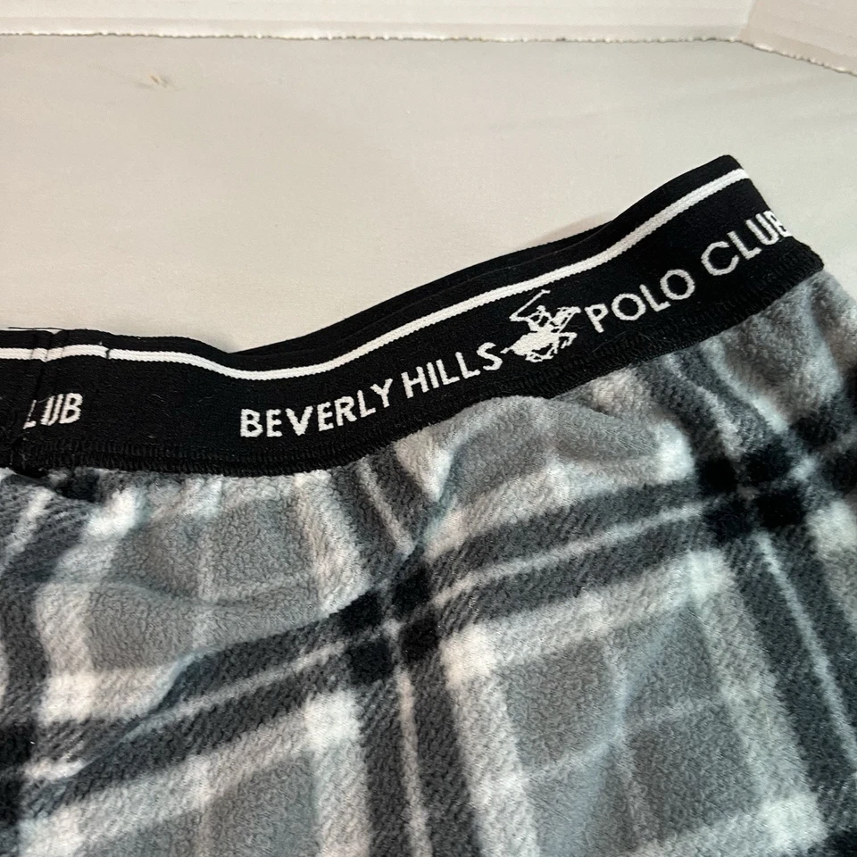 Calça polo masculina Beverly Hills pijama flanela cintura elástica xadrez M - Imagem 3 de 4