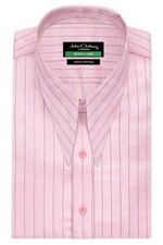 Men's Vintage Goodfellas Revival Shirt Chalk Stripes Spear Pointed Dagger Collar