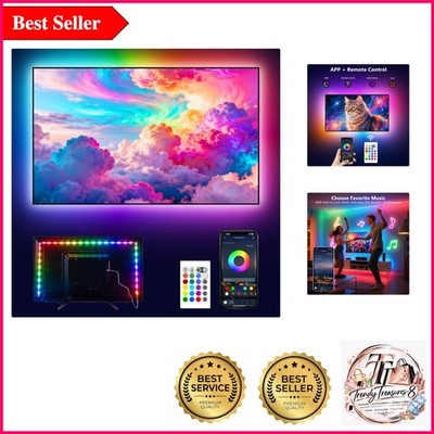Smart USB TV Backlight Kit with 16-Color RGB LEDs & Music Sync for 40-60 Inch...