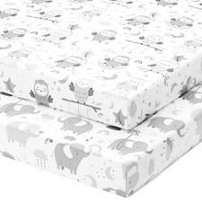 Pack and Play Sheets Fitted Compatible with Graco Pack n Play Playard Crib ...
