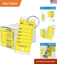 Donkey Key Tags, Laminated Self-Protecting 250 Tags Per Box with Metal Rings ...