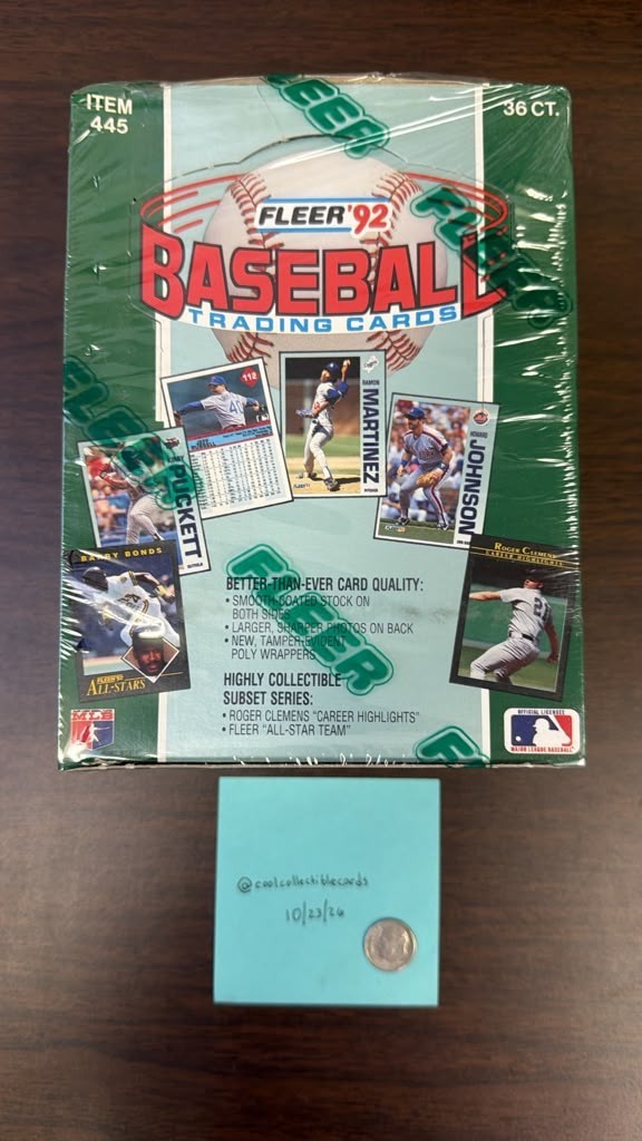 1992 Fleer Baseball 36 Count Box Factory Sealed - Storage Dust Box Wear