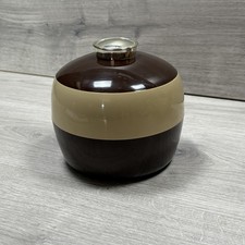 Embee MCM Ice Bucket Brown Cream Vintage 60s 70s Bar Pub Beer Drinks