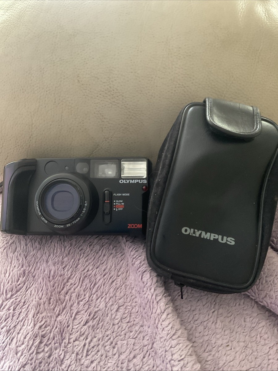 Olympus AZ-1 Zoom 35mm Film Camera Point and Shoot, Black with - Main Image