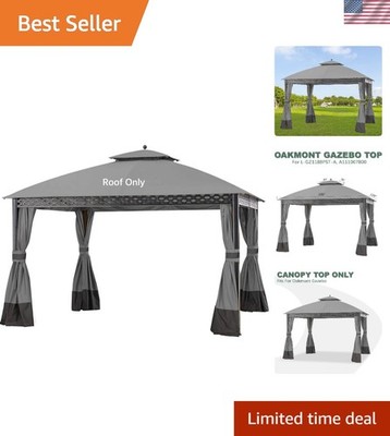 Weather-Resistant Gray Gazebo Cover for 10x12 Ft Oakmont and Pinehurst Models