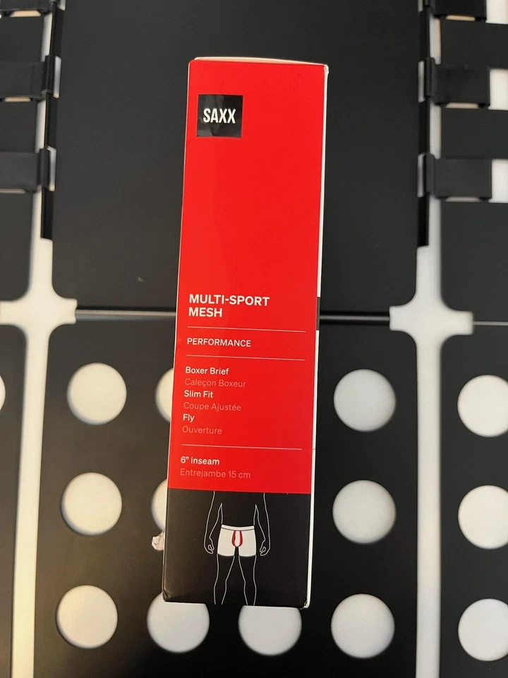 Paquete de 2 calzoncillos boxer SAXX para hombre medianos multideporte malla rendimiento BallPark bolsa Foto 3 de 4