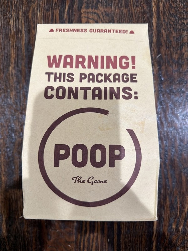 Poop Brown Bag Combo Card Game Breaking Games Family Party Pooper Opened Bag