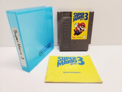 Super Mario Bros 3 NES Nintendo Cart Manual & Hard Case Tested Authentic 