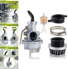 PZ20 Carburetor 50cc 70cc 90cc 110cc 125cc ATV Dirt Bike Go Kart Quad 4 Stroke