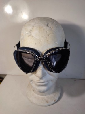 MOTORRAD SONNENBRILLE BARUFFALDI - SENIORENMODELL 259 - BLAUES LEDERKISSEN