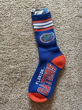For Bare Feet Florida Gators 4-Stripe Crew Socks - New With Tags - Adult