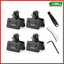 4 Pairs MTB Disc Brake Pads Resin Semi-Metallic Quiet W/ Install Kit E-Bike US