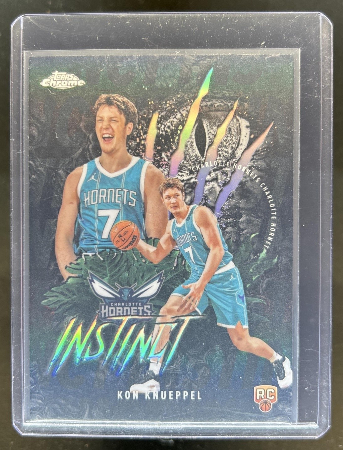 2025-26 Topps Chrome Kon Knueppel Instinct RC Refractor Rookie #INS-14 Hornets