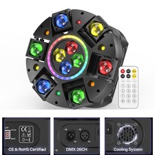 200W 4IN1 6 Arms Moving Head Light RGBW DJ Light w/Laser Effect DMX Stage Light