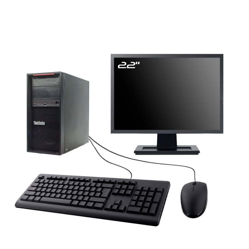 PC Lenovo P320 MT Ecran 22" Intel I7-6700 RAM 8Go SSD 500Go Wifi W11