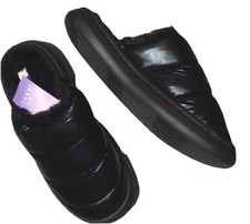 Slippers Women's Merritt Slip On Slide Black Round Toe Faux Fur Size 9-10