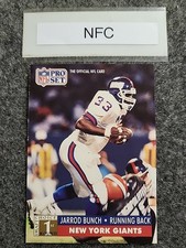 1991 Pro Set # 756 JARROD BUNCH ROOKIE RC New York Giants Nice ! 