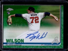 2019 Topps Chrome Bryse Wilson Rookie Auto RC Green Refractor #/99 Braves