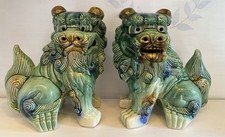 Impressive Very Large Pair Foo Dogs 12” / 30.5cm In Height In Perfect Condition