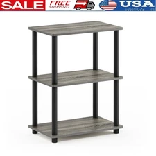 Sleek Open Shelf Storage Unit 3 Tier MDF PVC Durable Freestanding Organizer New