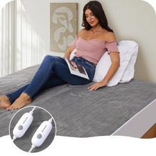 Heated Mattress Pad Queen Size 60"x80", 5 Heating Levels Dual Control with 10...