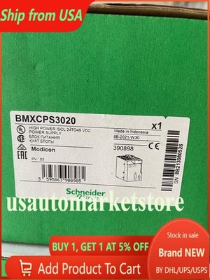 BMXCPS3020     M340 24VDC Power Supply  SHIP US Free TAX