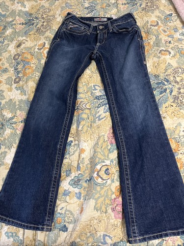 Ariat FR Mid Rise Boot Cut Jeans Damen 26S (passt 29x30) Western Workwear Sicherheit