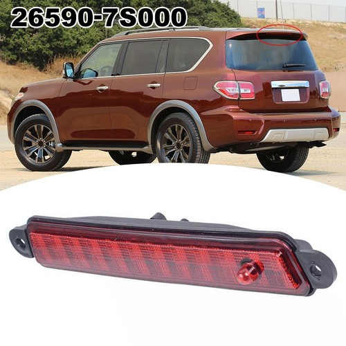 For Nissan Armada 2004 2015 Red LED High Mount Brake Light Easy Install - Picture 5 of 9