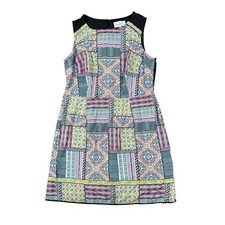 Nichole Miller Studios Womans Dress Size 18W Sleeveless Floral Patchwork Print