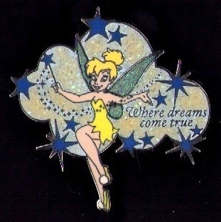 Disney Parks Trading Pin Tinkerbell Pixie Dust ''Where Dreams pin