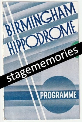 1935 Max Miller Birmingham Hippodrom Varieté Theater Programm Arthur Tracy