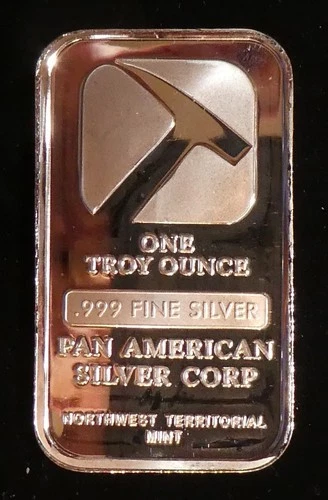1 Ounce Silver Bar  .999 Fine Silver