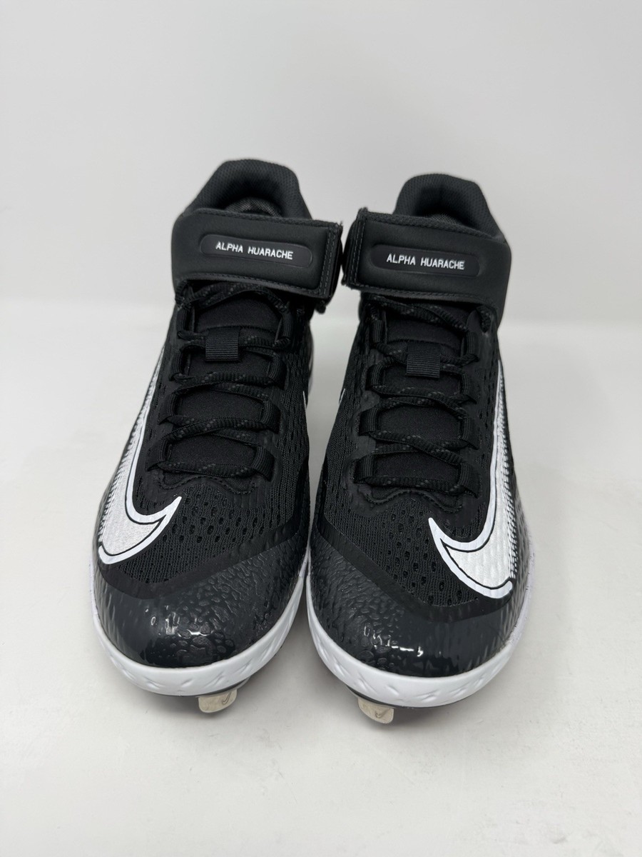Nike Alpha Huarache DJ6520-003‎ Men\'s Black White Baseball Cleats Size 10 Amazon.com | Nike Alpha Huarache Elite 4 Mid Men main image 4