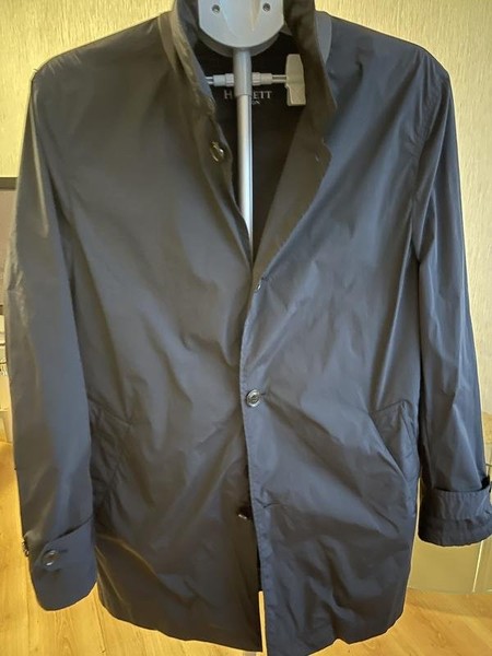 Men Hackett Trench Coat Navy Polyamide 38 / M / 46