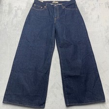 Levi's Premium Womens Xtra Wide Leg Jeans Dark Wash Cotton Size 32x31