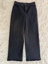 Madewell Perfect Vintage Wide-Leg Jean Size 30 Black Fair Trade Denim high waist