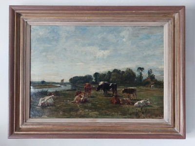 Feines ländliches bukolisches impressionistisches Öl - William Mark Fisher, R.A. (1841-1923)