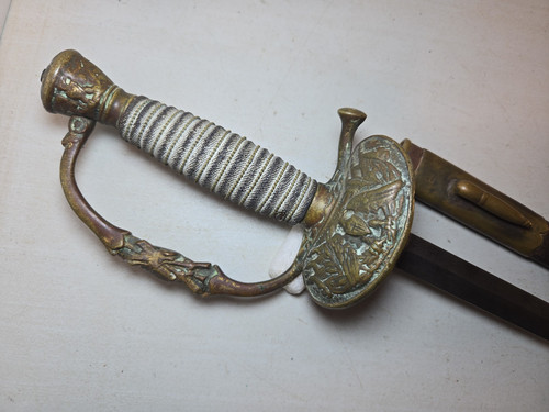 Civil War M1860 Staff & Field Officers Sword w/Scabbard - Etched