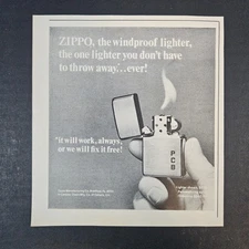 1974 Zippo Manufacturing Co Cigarette Cigar Lighter Vintage Print Ad Bradford PA
